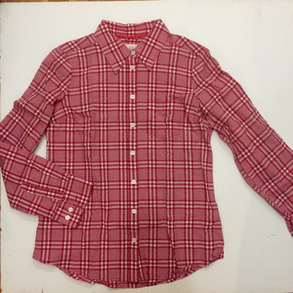 H&M Tops - 2 for $15 Party Host Appreciation🌈 Cotton Plisse Seersucker Gingham Shirt